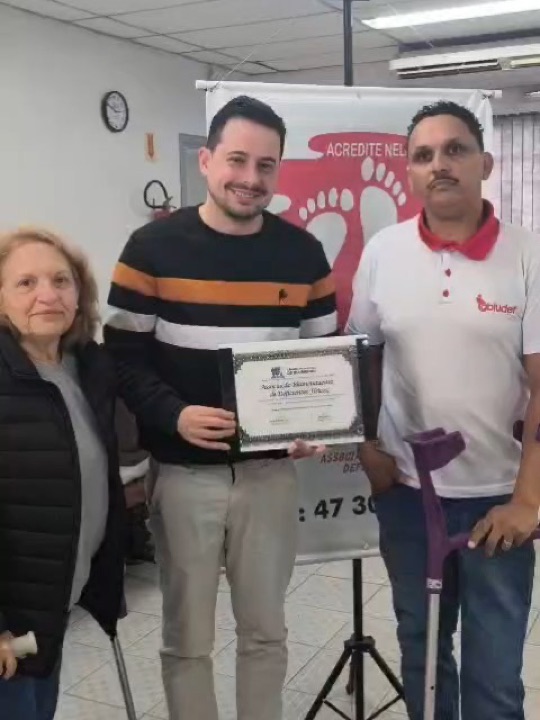 Moção de Louvor recebida da Câmara Municipal de Blumenau